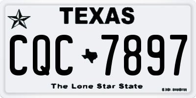 TX license plate CQC7897
