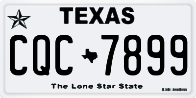 TX license plate CQC7899
