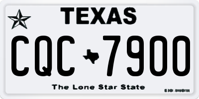 TX license plate CQC7900