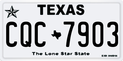TX license plate CQC7903