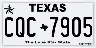 TX license plate CQC7905