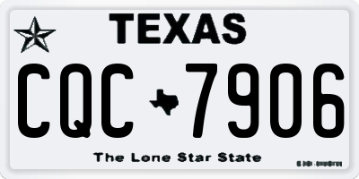 TX license plate CQC7906