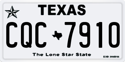 TX license plate CQC7910