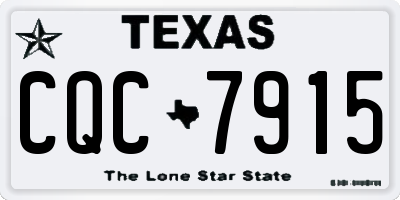 TX license plate CQC7915