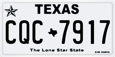 TX license plate CQC7917