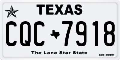 TX license plate CQC7918