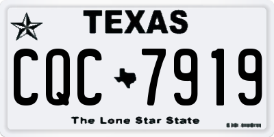 TX license plate CQC7919