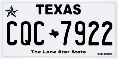 TX license plate CQC7922