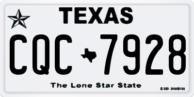 TX license plate CQC7928