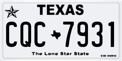 TX license plate CQC7931