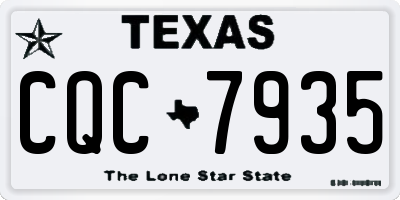 TX license plate CQC7935