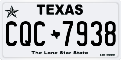 TX license plate CQC7938