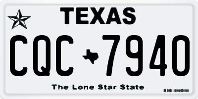 TX license plate CQC7940