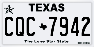 TX license plate CQC7942