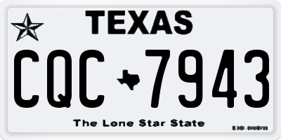TX license plate CQC7943