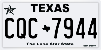 TX license plate CQC7944