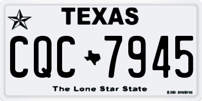 TX license plate CQC7945