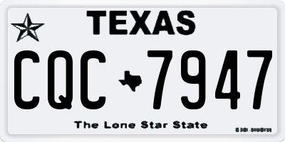 TX license plate CQC7947