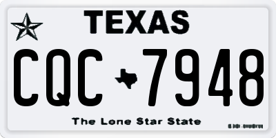 TX license plate CQC7948