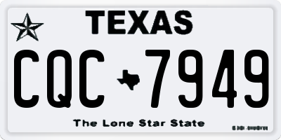 TX license plate CQC7949