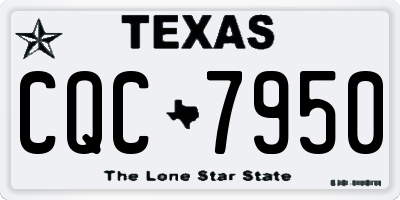 TX license plate CQC7950