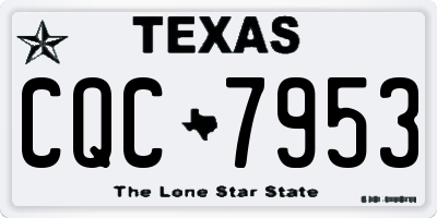 TX license plate CQC7953