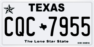 TX license plate CQC7955