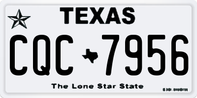 TX license plate CQC7956