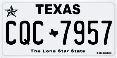 TX license plate CQC7957