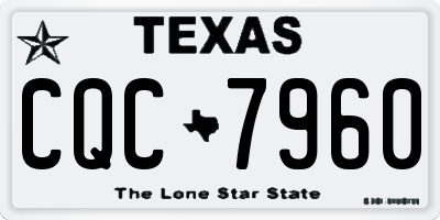 TX license plate CQC7960