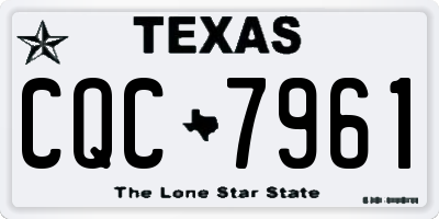 TX license plate CQC7961