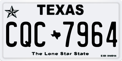 TX license plate CQC7964