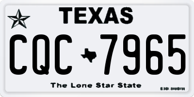 TX license plate CQC7965