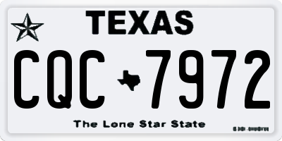 TX license plate CQC7972