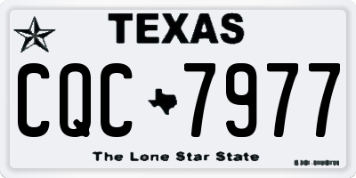 TX license plate CQC7977