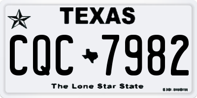 TX license plate CQC7982