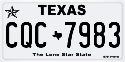TX license plate CQC7983