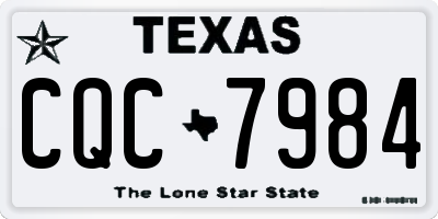 TX license plate CQC7984