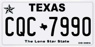 TX license plate CQC7990