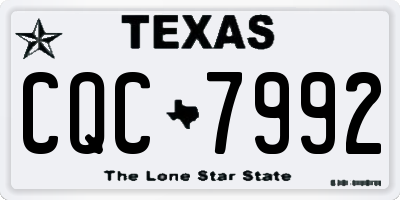 TX license plate CQC7992