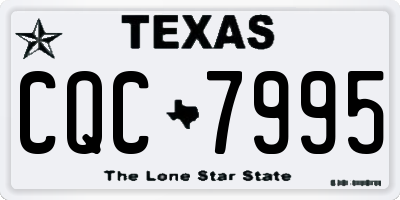 TX license plate CQC7995