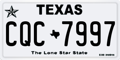TX license plate CQC7997