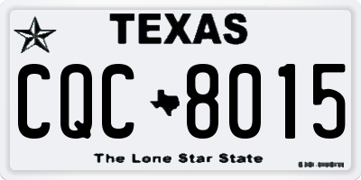 TX license plate CQC8015
