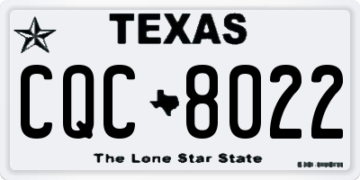 TX license plate CQC8022