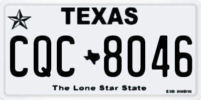 TX license plate CQC8046
