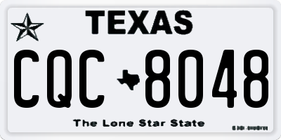 TX license plate CQC8048