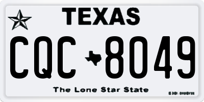 TX license plate CQC8049