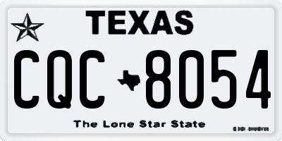 TX license plate CQC8054