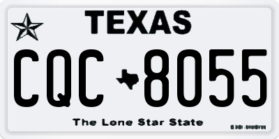 TX license plate CQC8055