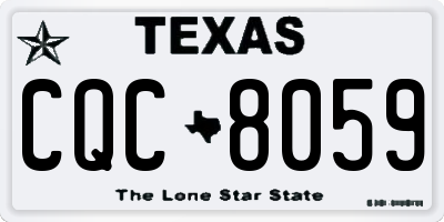 TX license plate CQC8059